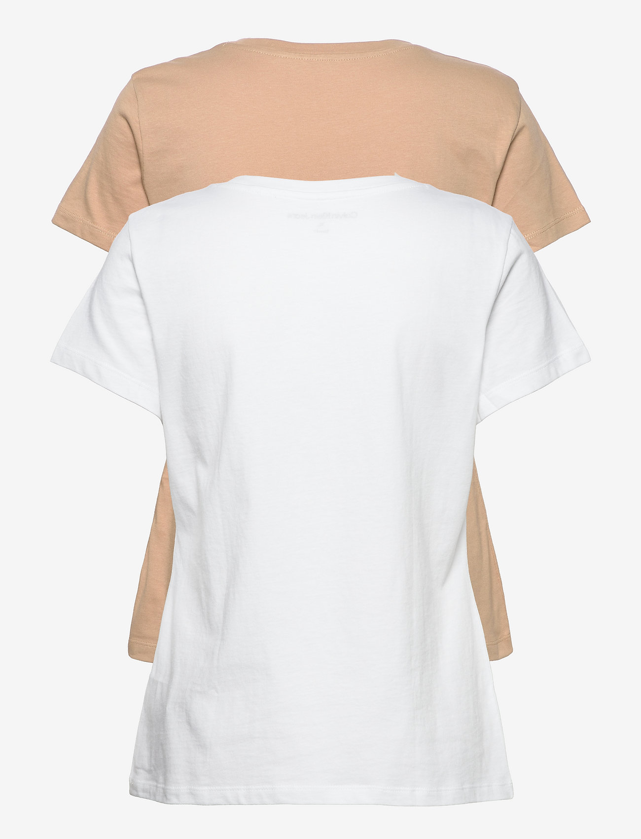 Calvin Klein Jeans - 2-PACK MONOLOGO SLIM TEE - tawny sand/bright white - 1