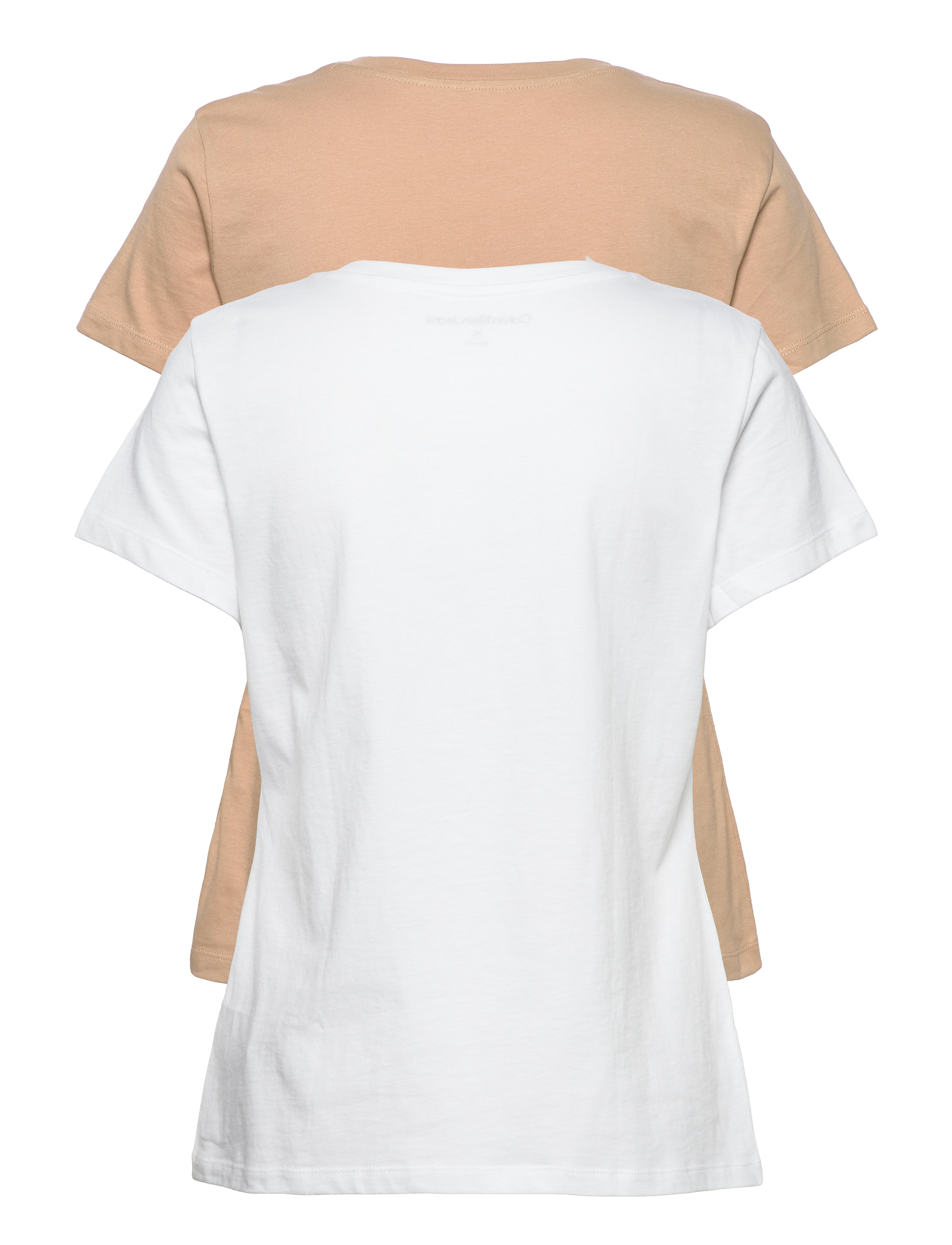 Calvin Klein Jeans - 2-PACK MONOLOGO SLIM TEE - tawny sand/bright white - 1