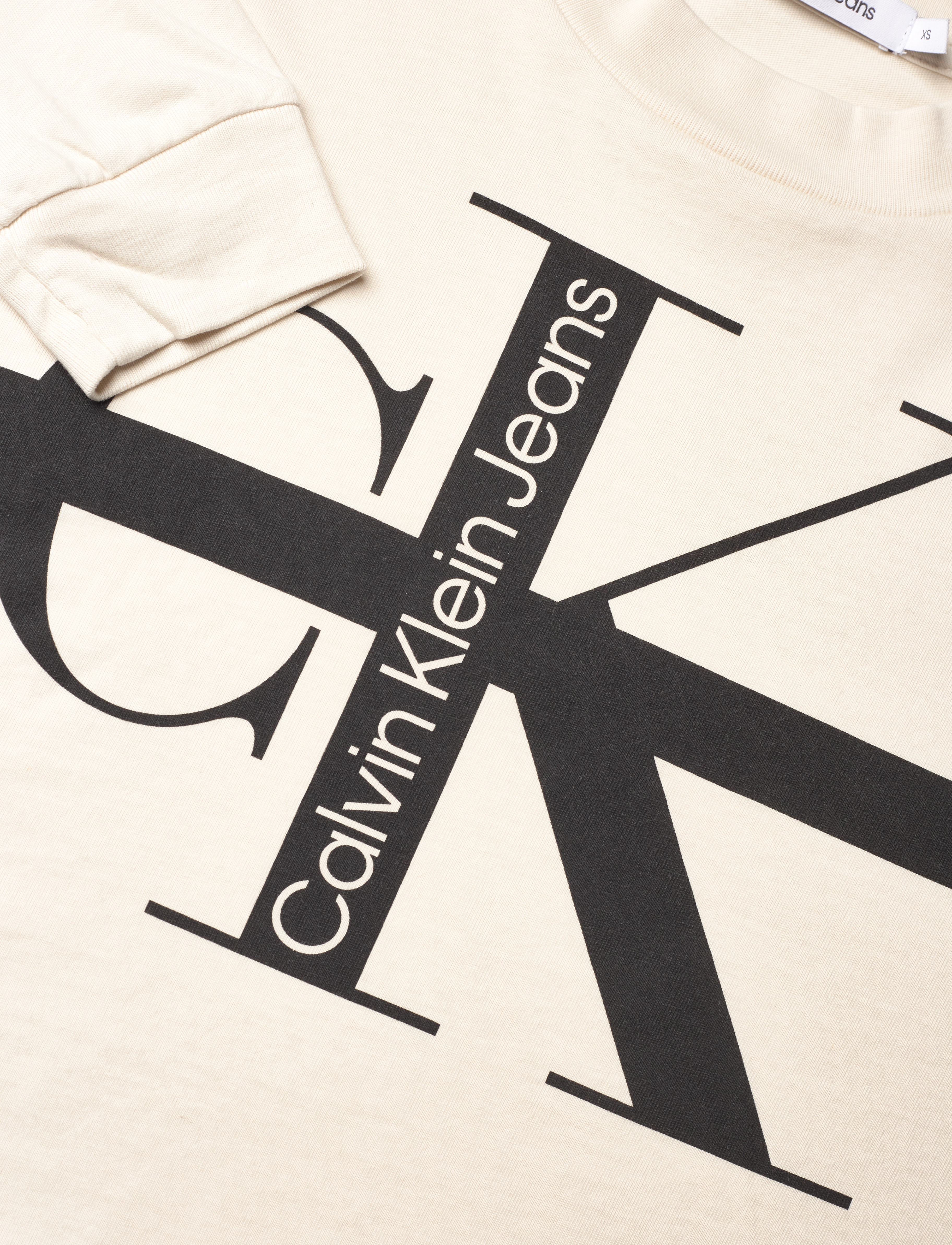 Calvin Klein Jeans - MONOLOGO WASHED LONG SLEEVES TEE - eggshell - 5