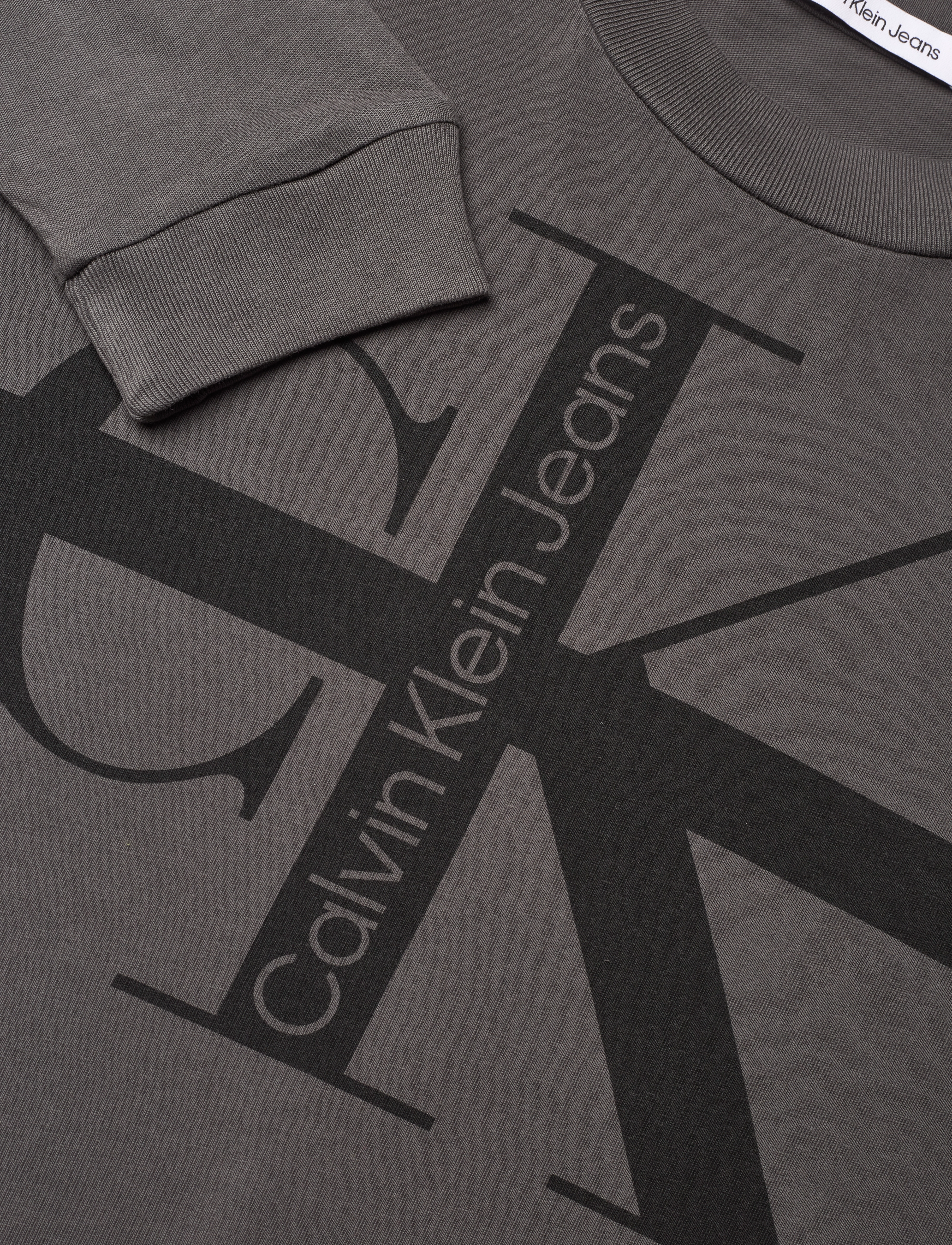 Calvin Klein Jeans - MONOLOGO WASHED LONG SLEEVES TEE - industrial grey - 5