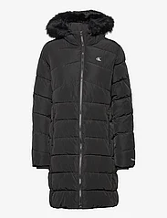Calvin Klein Jeans - FAUX FUR MW FITTED LONG PUFFER - winter jackets - ck black - 0