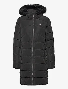 FAUX FUR MW FITTED LONG PUFFER, Calvin Klein Jeans