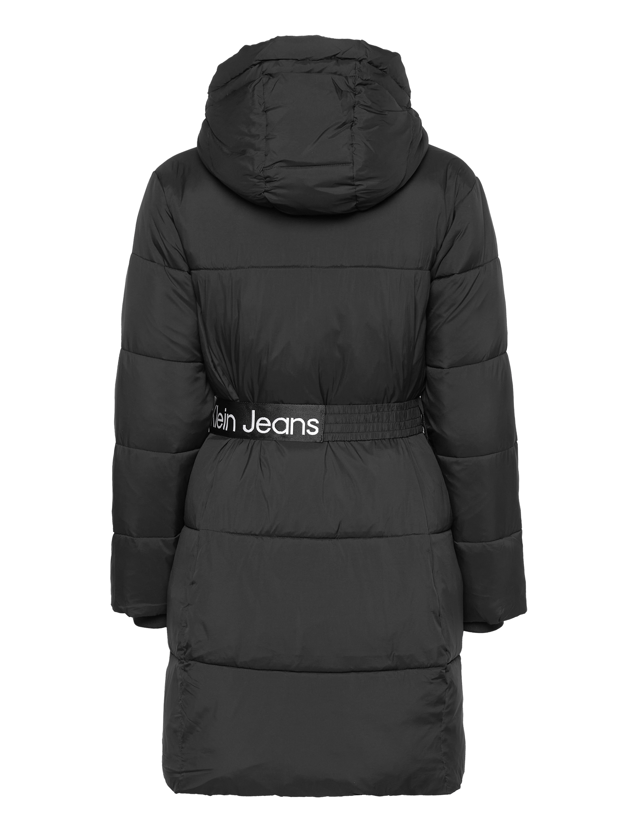 Calvin Klein Jeans - LOGO BELT WAISTED LONG PUFFER - ck black - 1