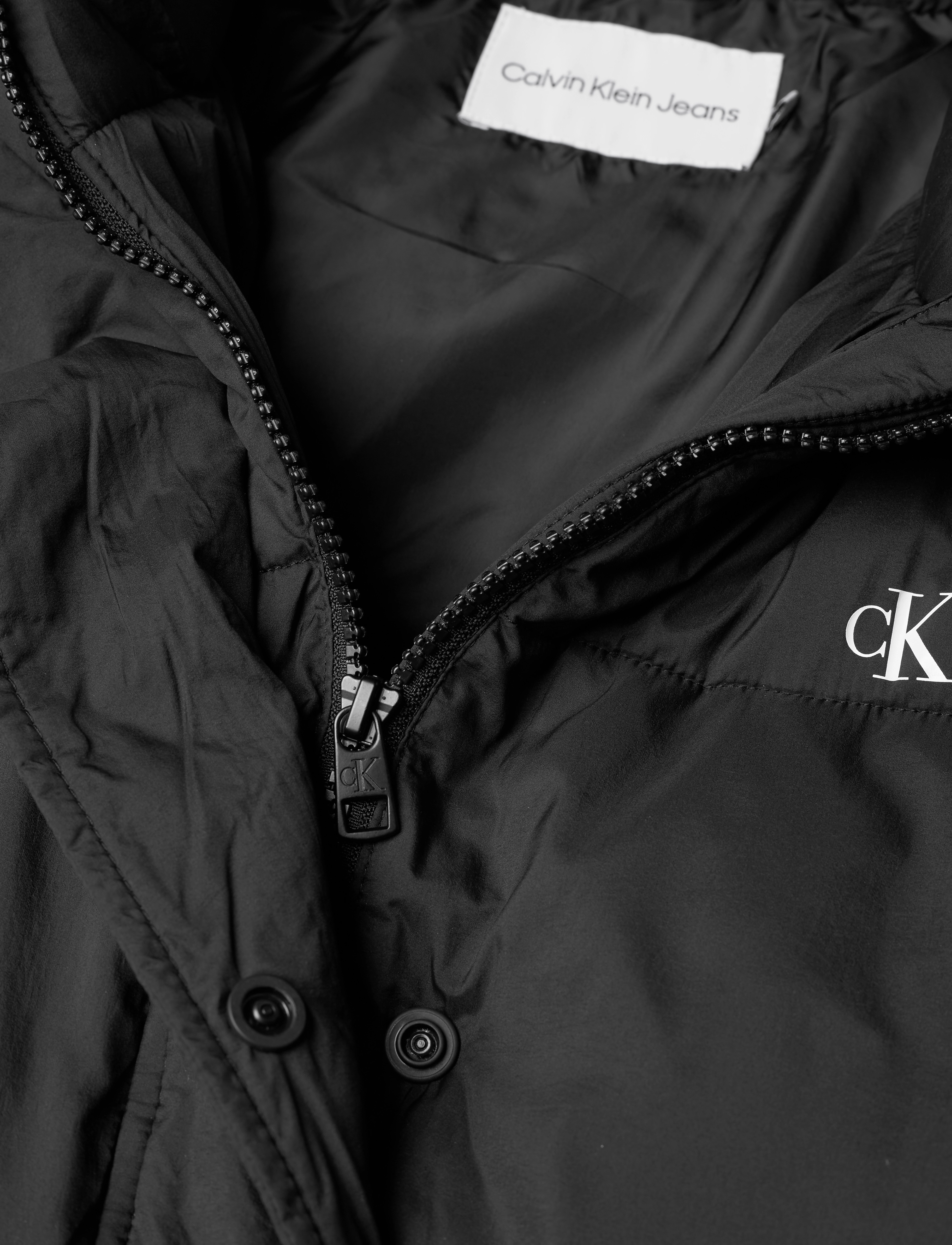 Calvin Klein Jeans - LOGO BELT WAISTED LONG PUFFER - ck black - 2