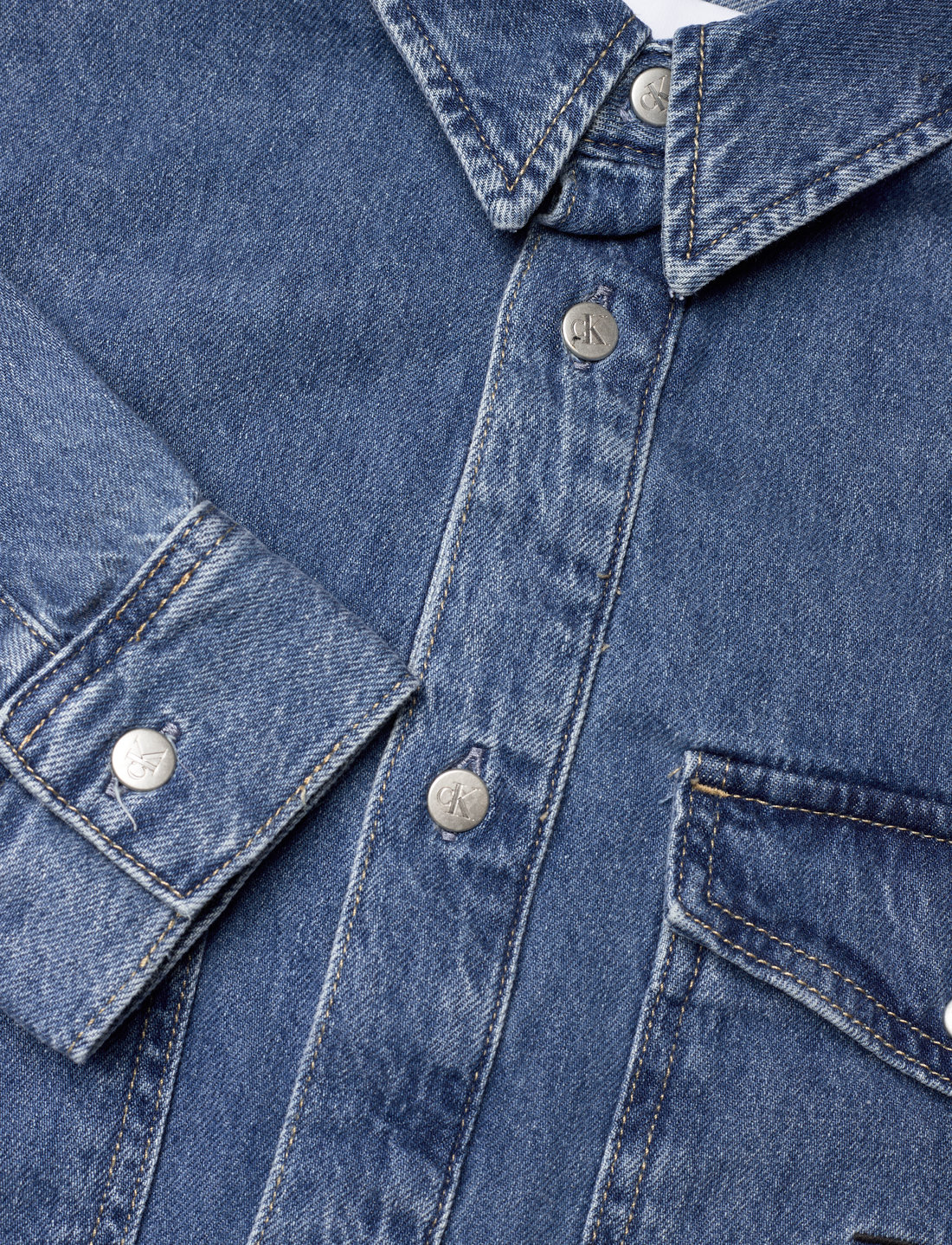 Calvin Klein Jeans Utility Pop-over Shirt Dress - Short Dresses