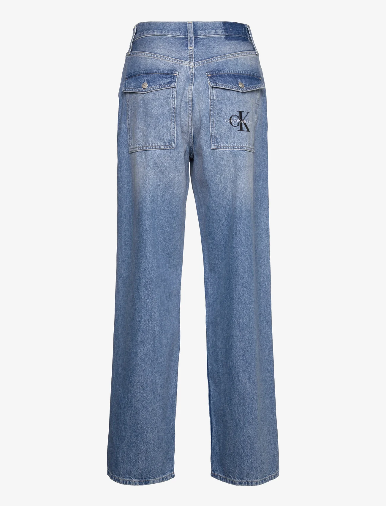 Calvin Klein Jeans - HIGH RISE RELAXED - leveälahkeiset farkut - denim light - 1