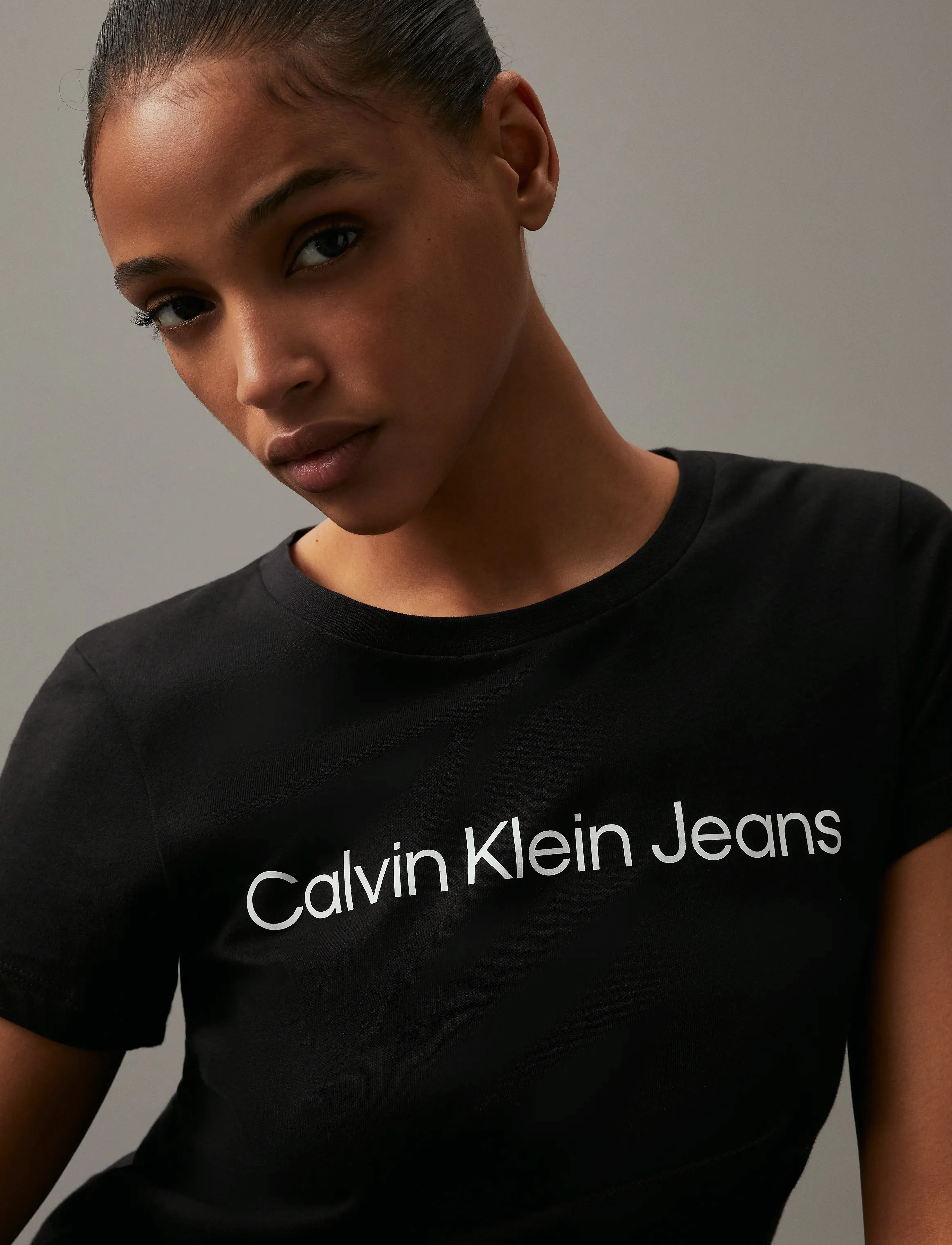 Calvin Klein Jeans - CORE INSTIT LOGO SLIM FIT TEE - t-shirts - ck black - 3