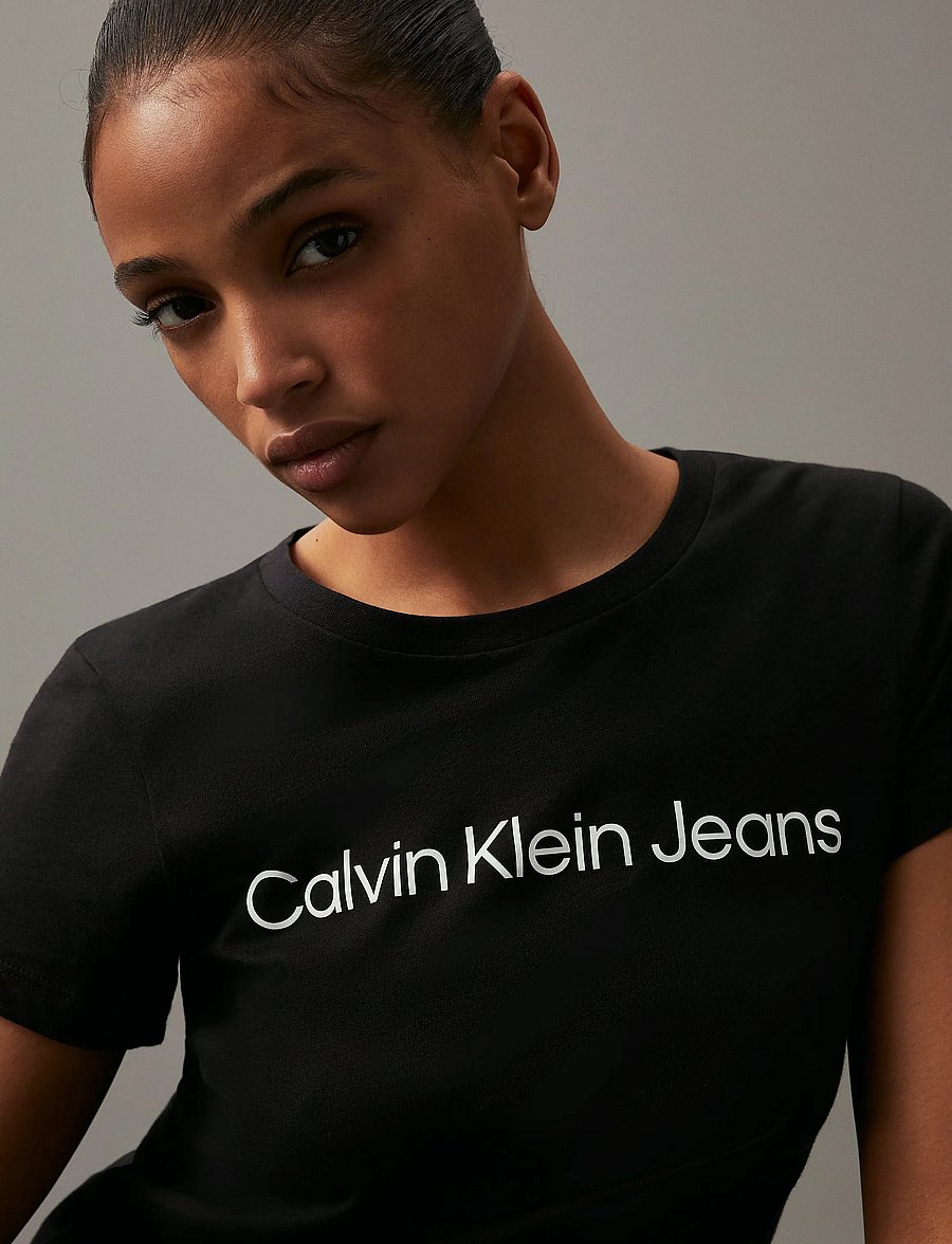Calvin Klein Jeans - CORE INSTIT LOGO SLIM FIT TEE - t-shirts - ck black - 3