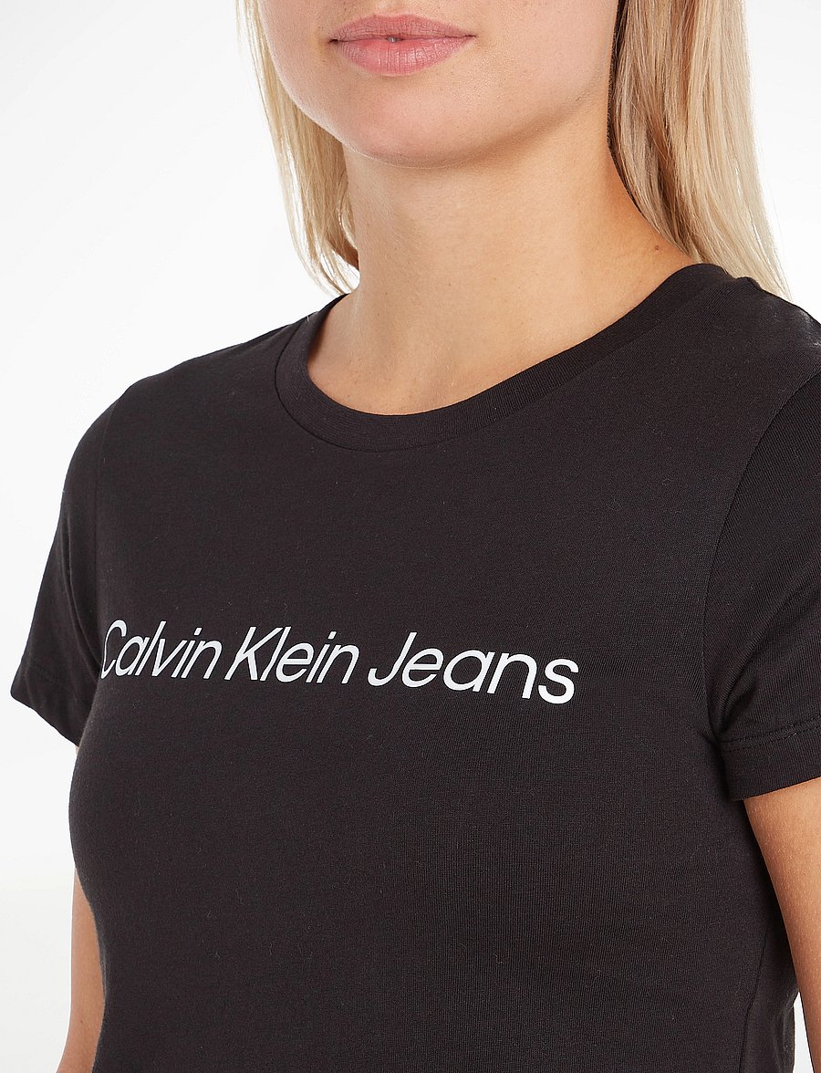 Calvin Klein Jeans - CORE INSTIT LOGO SLIM FIT TEE - t-shirts - ck black - 5