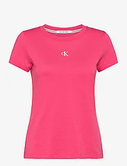 Calvin Klein Jeans - MICRO MONOLOGO SLIM FIT TEE - alhaisimmat hinnat - pink flash - 0