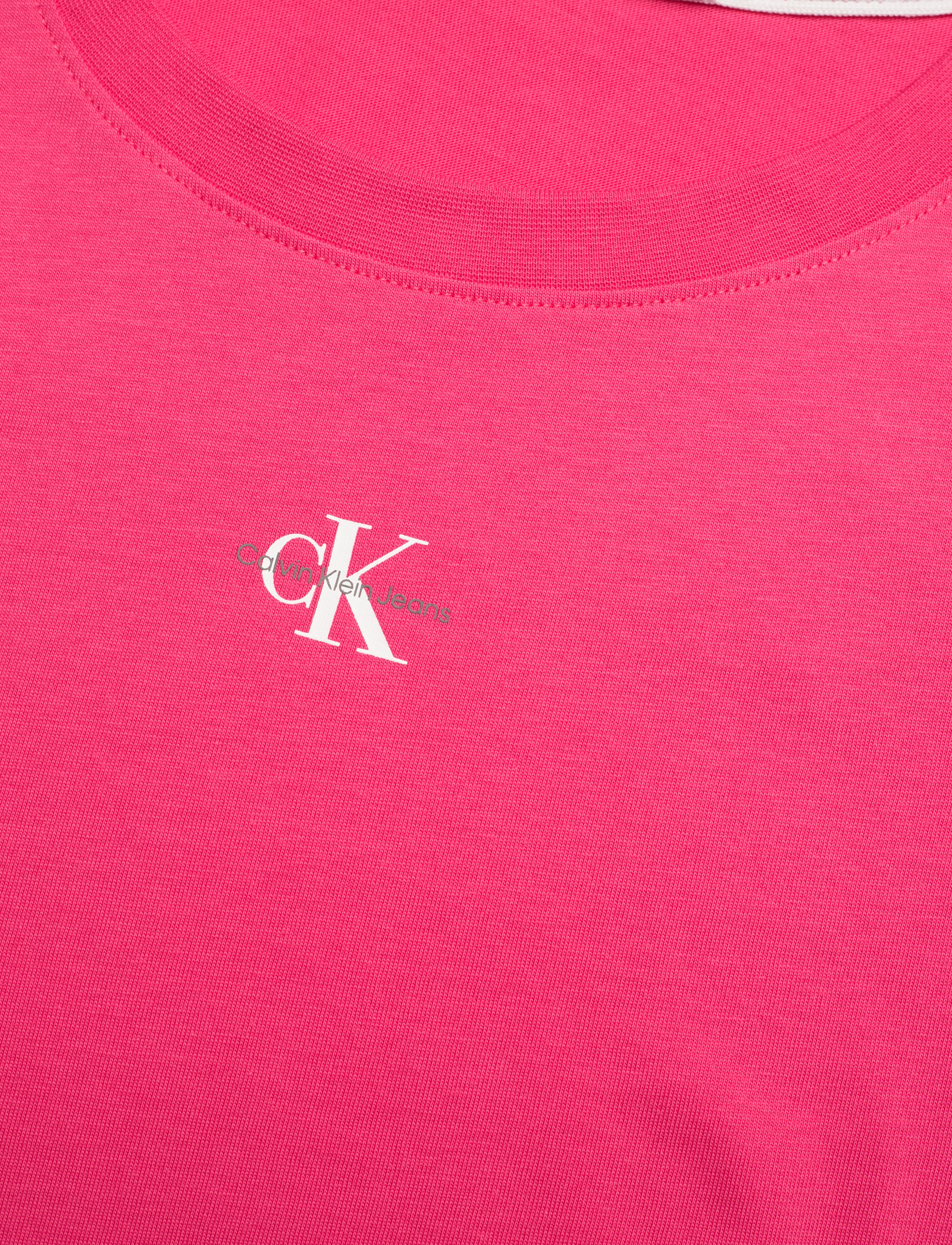 Calvin Klein Jeans - MICRO MONOLOGO SLIM FIT TEE - pink flash - 2