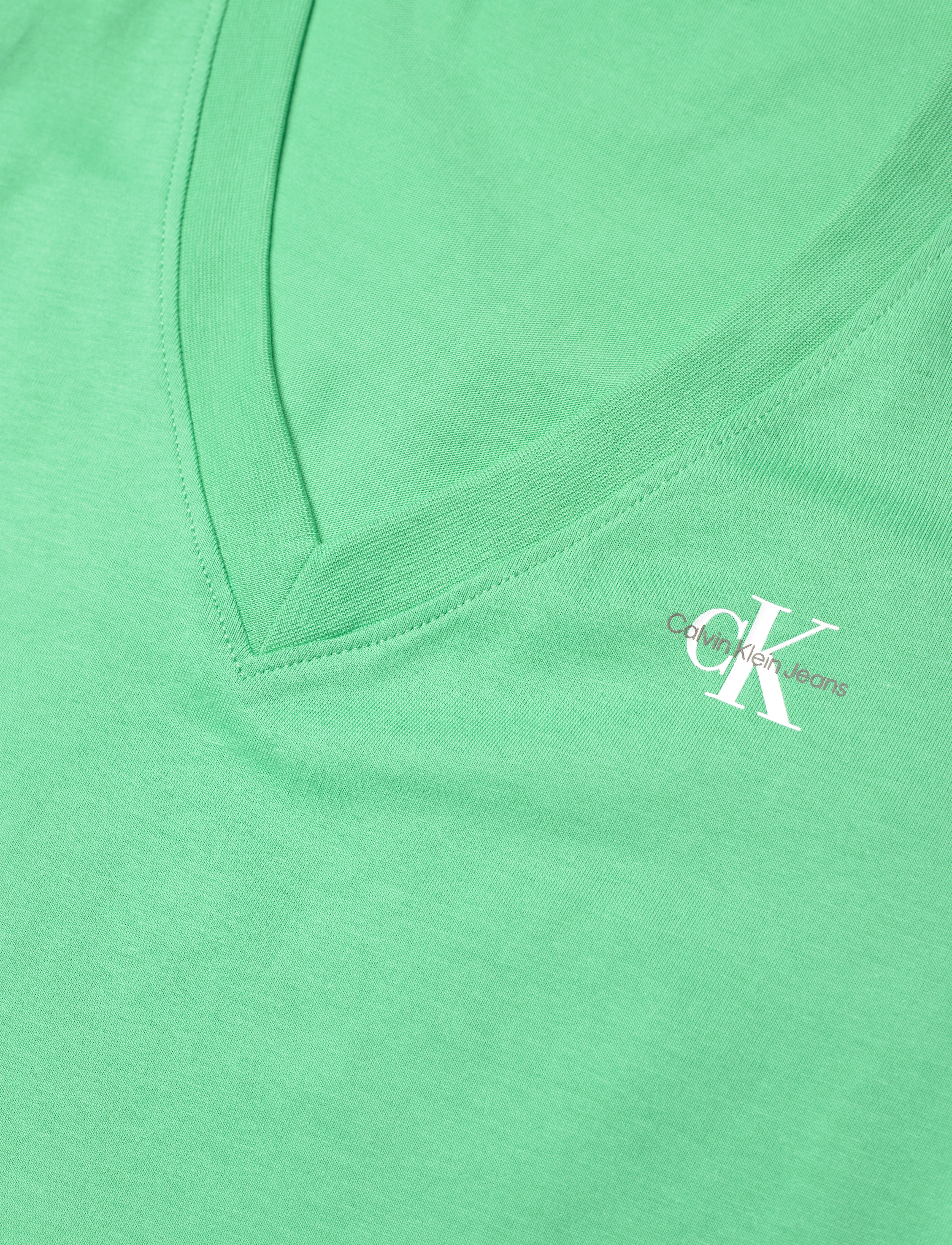Calvin Klein Jeans - MICRO MONOLOGO SLIM V-NECK TEE - neptunes wave - 2