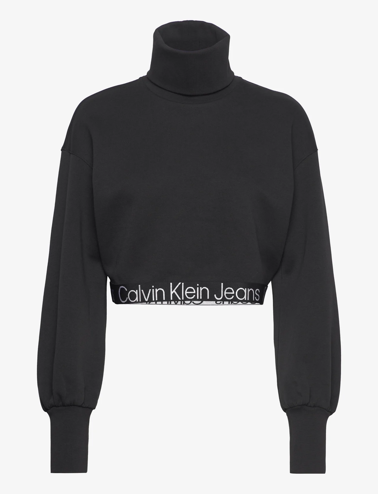 Calvin Klein Jeans - CONTRAST TAPE LOOSE ROLL NECK - moterims - ck black - 0