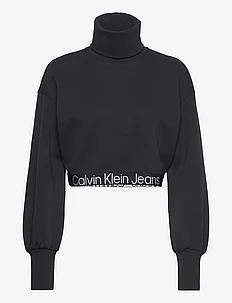 CONTRAST TAPE LOOSE ROLL NECK, Calvin Klein Jeans