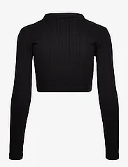 Calvin Klein Jeans - BADGE POLO COLLAR LONG SLEEVES - poloshirts - ck black - 1