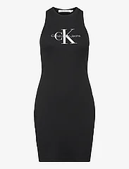 Calvin Klein Jeans - ARCHIVAL MONOLOGO RIB TANK DRESS - t-skjortekjoler - ck black - 0