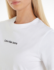 Calvin Klein Jeans - INSTITUTIONAL STRAIGHT TEE - t-skjorter - bright white - 6