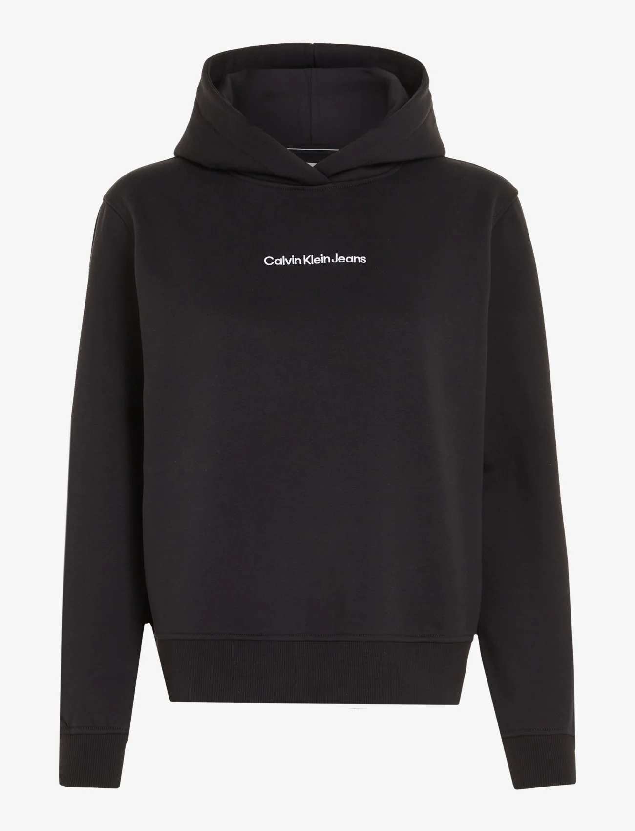 Calvin Klein Jeans - INSTITUTIONAL REGULAR HOODIE - džemperi ar kapuci - ck black - 0