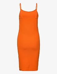 Calvin Klein Jeans - SLUB RIB STRAPPY DRESS - t-skjortekjoler - vibrant orange - 1