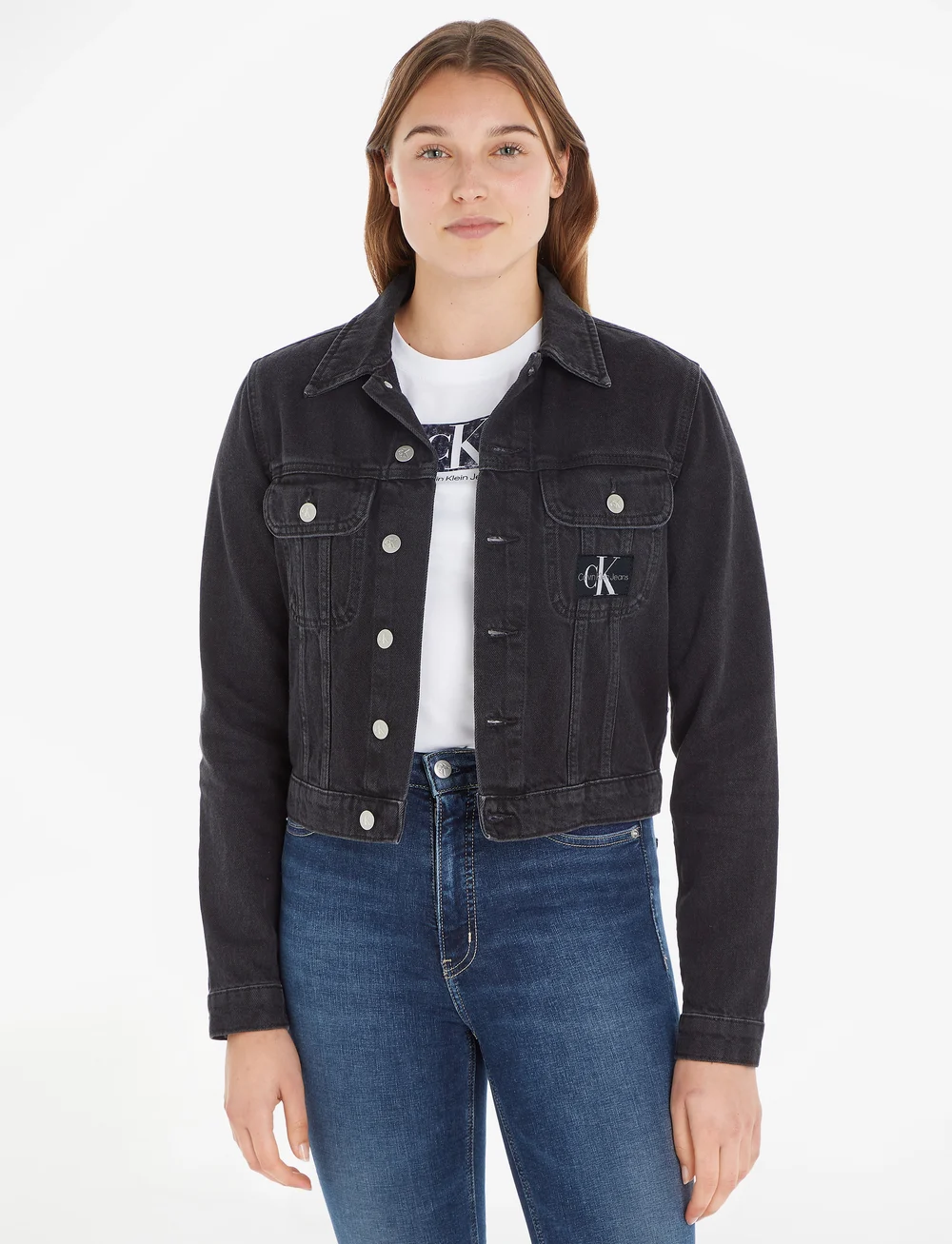 Calvin Klein Jeans Cropped 90s Denim Jacket 74.93 Buy Denim jackets from Calvin Klein Jeans online at Boozt . Fast delivery and easy returns