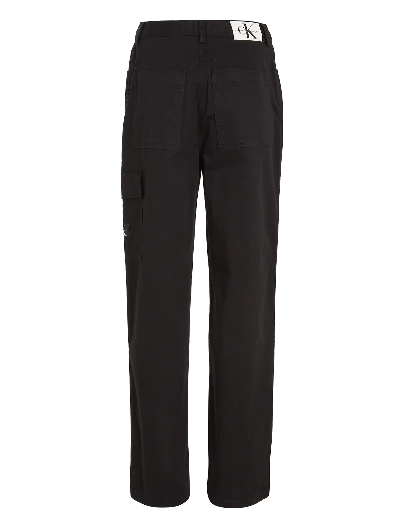 Calvin Klein Jeans - STRETCH TWILL HIGH RISE STRAIGHT - cargo-housut - ck black - 1
