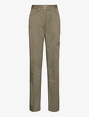 Calvin Klein Jeans - STRETCH TWILL HIGH RISE STRAIGHT - cargo-housut - dusty olive - 0