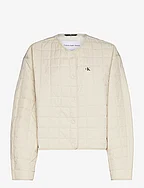 SHORT QUILTED JACKET - EGGSHELL