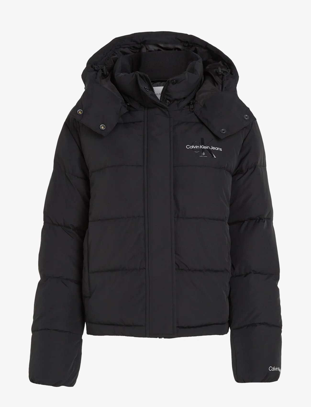 Calvin Klein Jeans - MONOLOGO NON DOWN SHORT PUFFER - winter jacket - ck black - 0