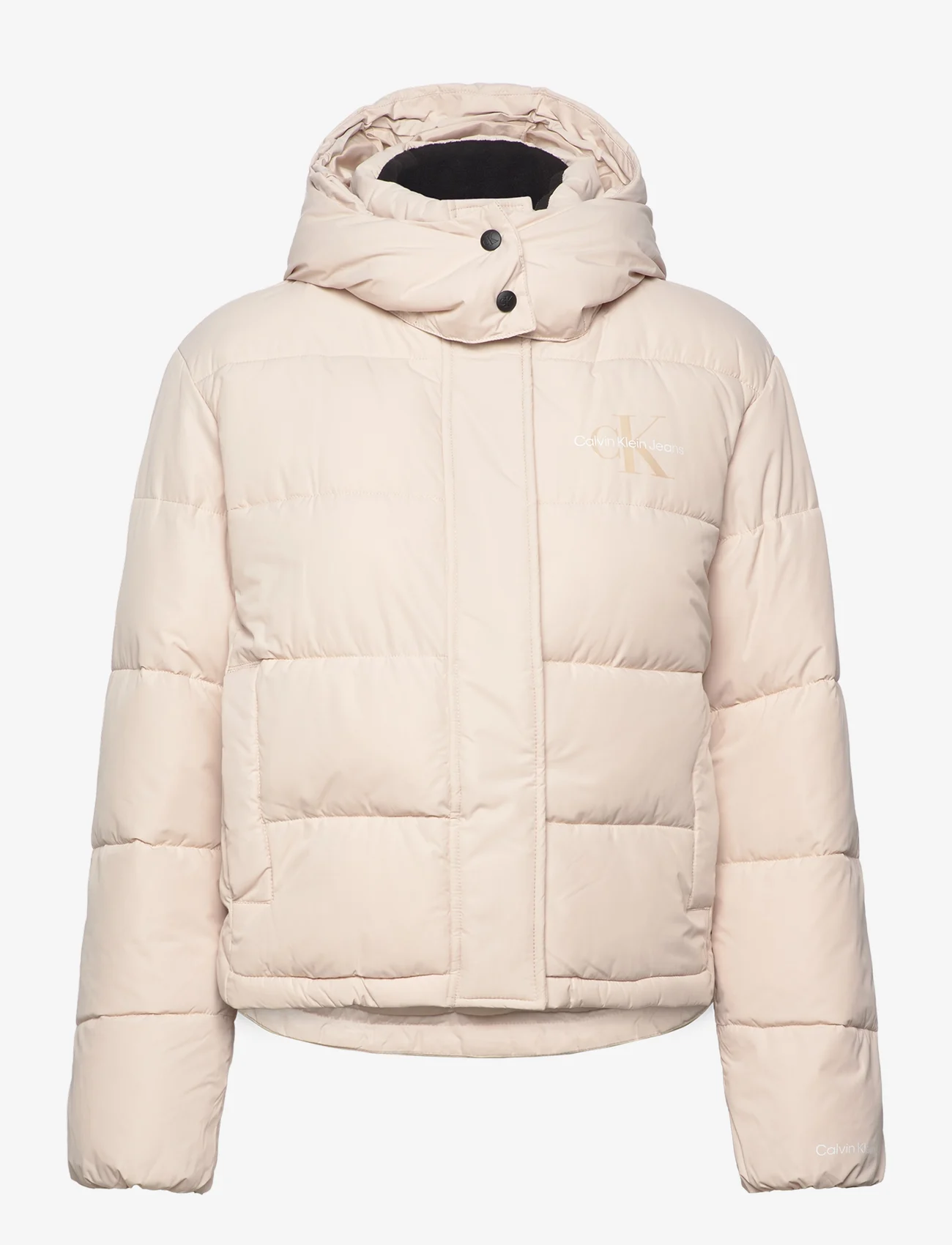 Calvin Klein Jeans - MONOLOGO NON DOWN SHORT PUFFER - winter jacket - putty beige - 0