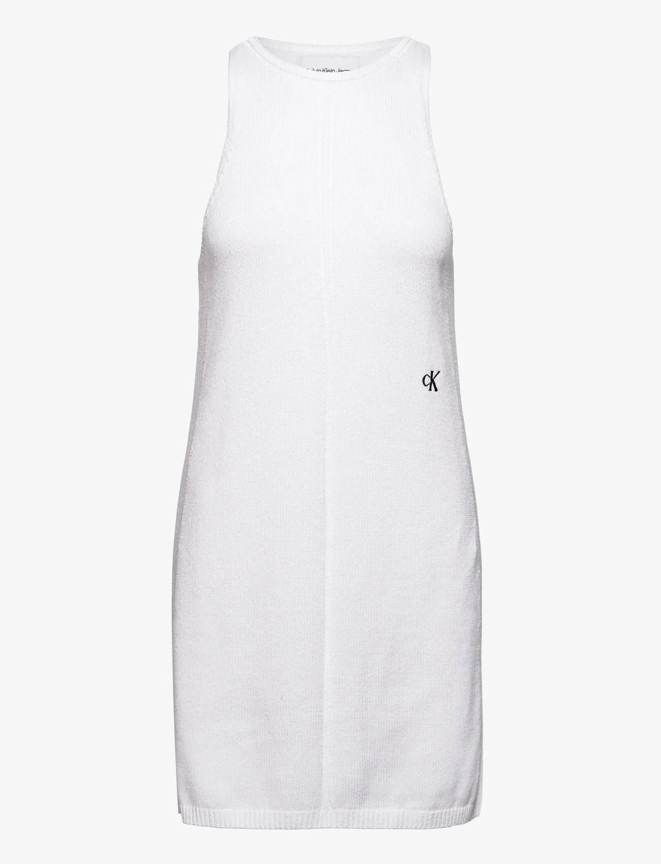 Calvin Klein Jeans - KNITTED TANK DRESS - strikkede kjoler - bright white - 0
