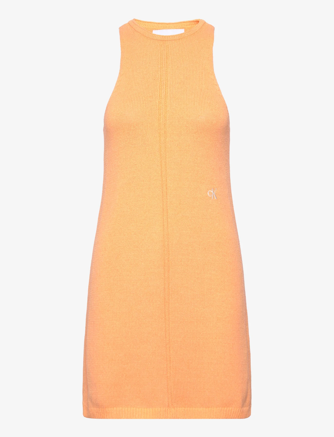 Calvin Klein Jeans - KNITTED TANK DRESS - strickkleider - crushed orange - 0