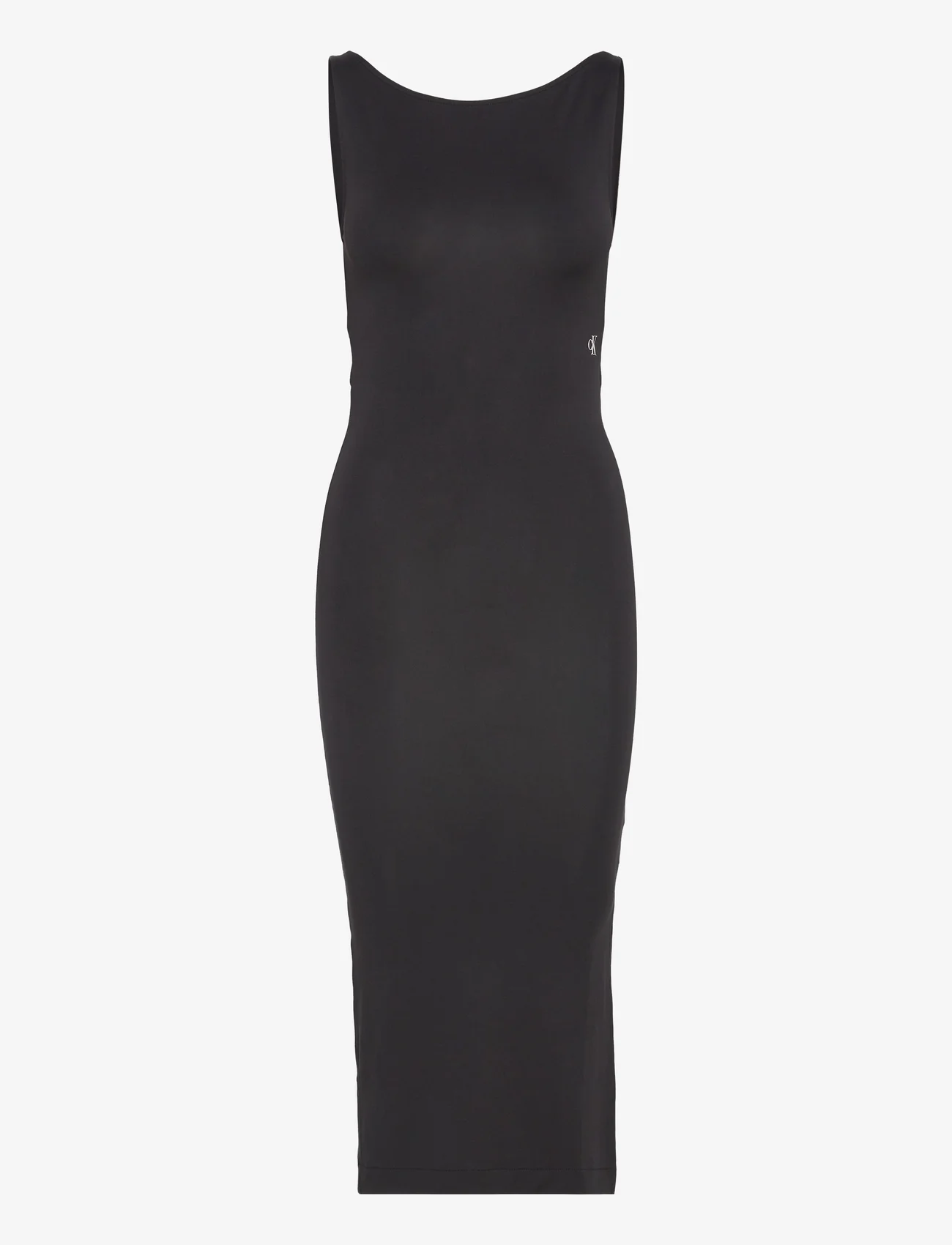 Calvin Klein Jeans - BACK TWIST STRAPPY LONG  DRESS - midi jurken - ck black - 0