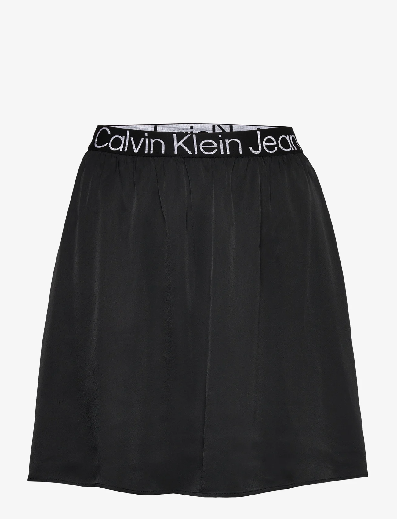 Calvin Klein Jeans - LOGO ELASTIC MINI SKIRT - trumpi sijonai - ck black - 0