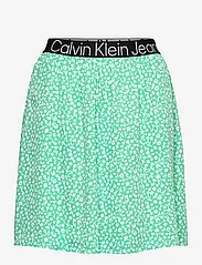 Calvin Klein Jeans - LOGO ELASTIC MINI SKIRT - korte skjørt - ditsy floral green aop - 0
