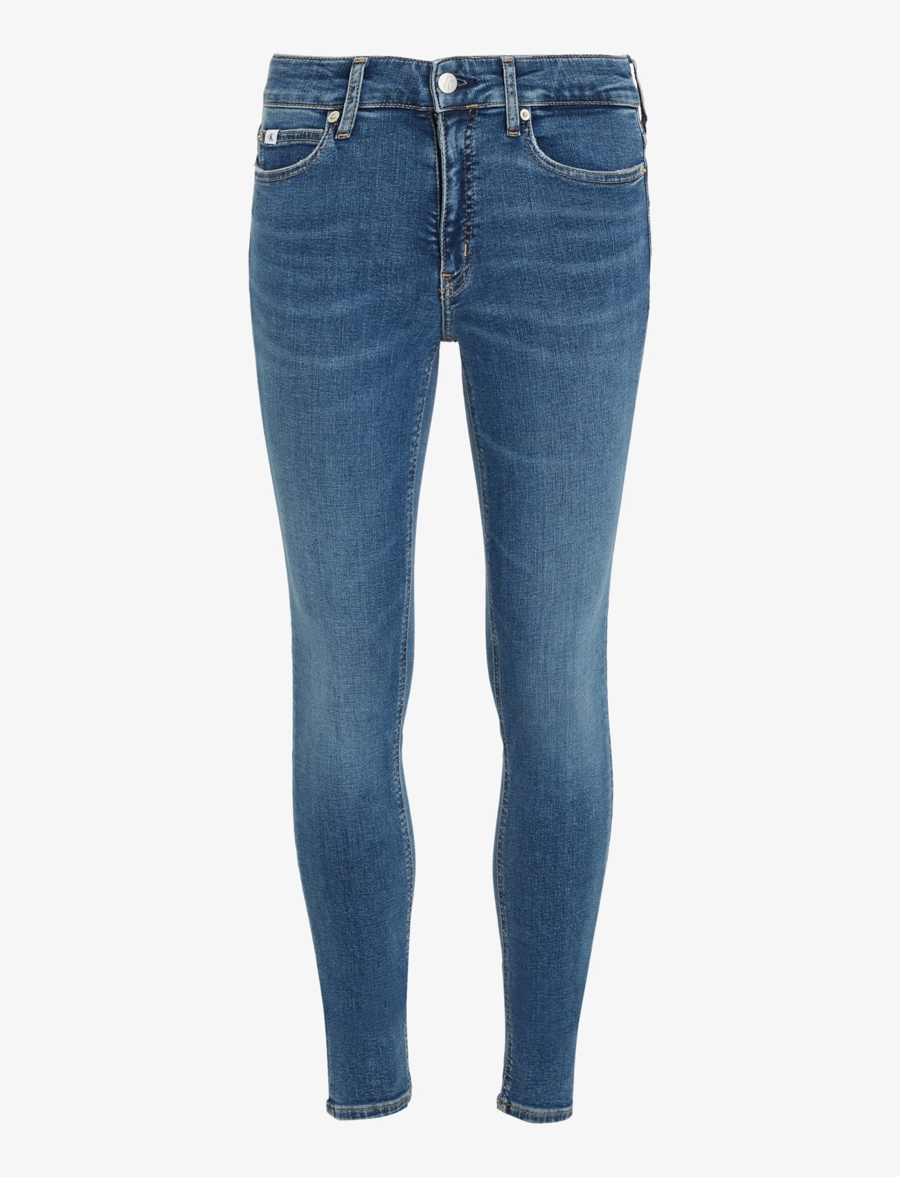 Calvin Klein Jeans MID RISE SKINNY - Jeans - DENIM DARK / blue