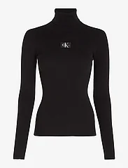 Calvin Klein Jeans - BADGE ROLL NECK SWEATER - poolopaidat - ck black - 0