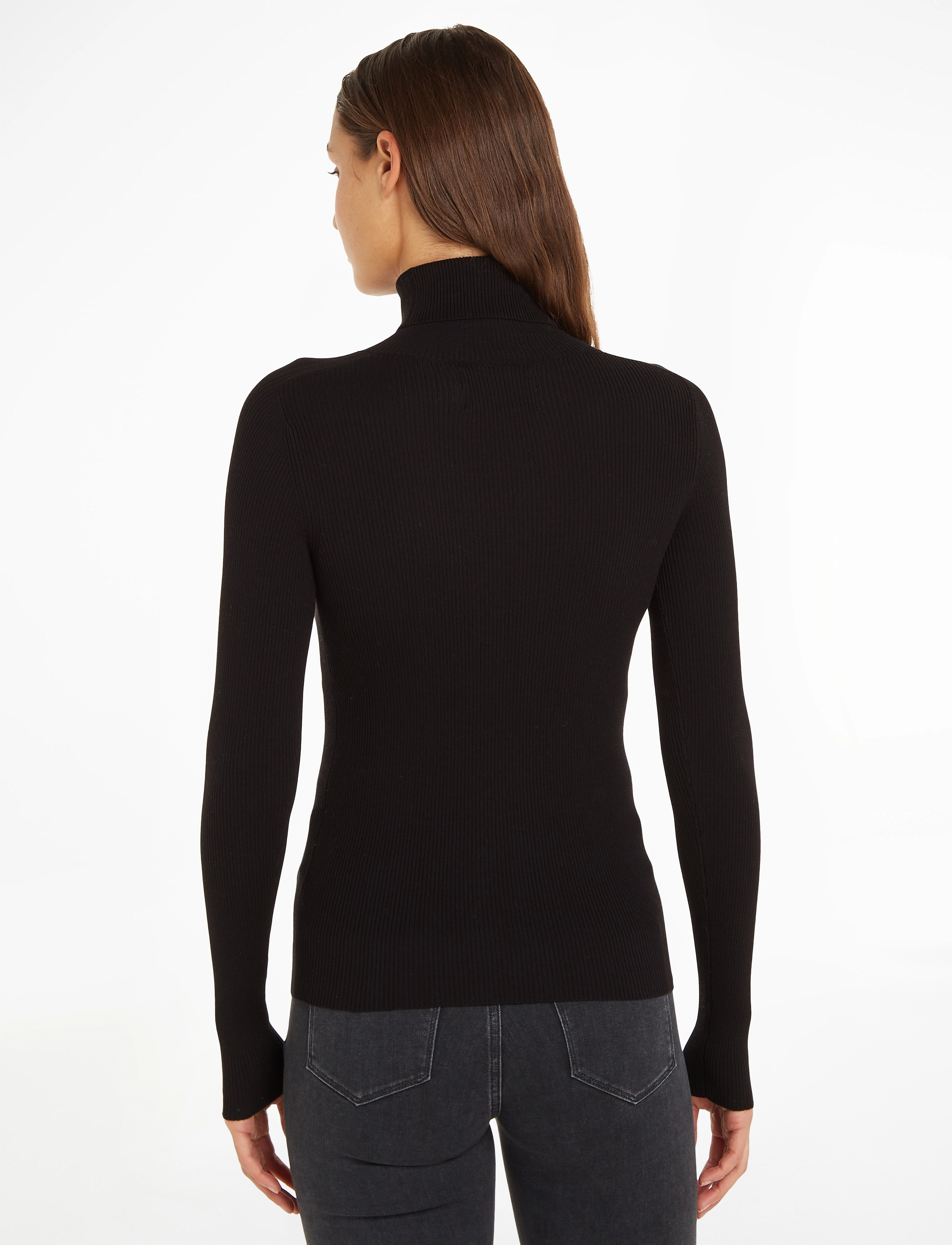 Calvin Klein Jeans - BADGE ROLL NECK SWEATER - ck black - 3