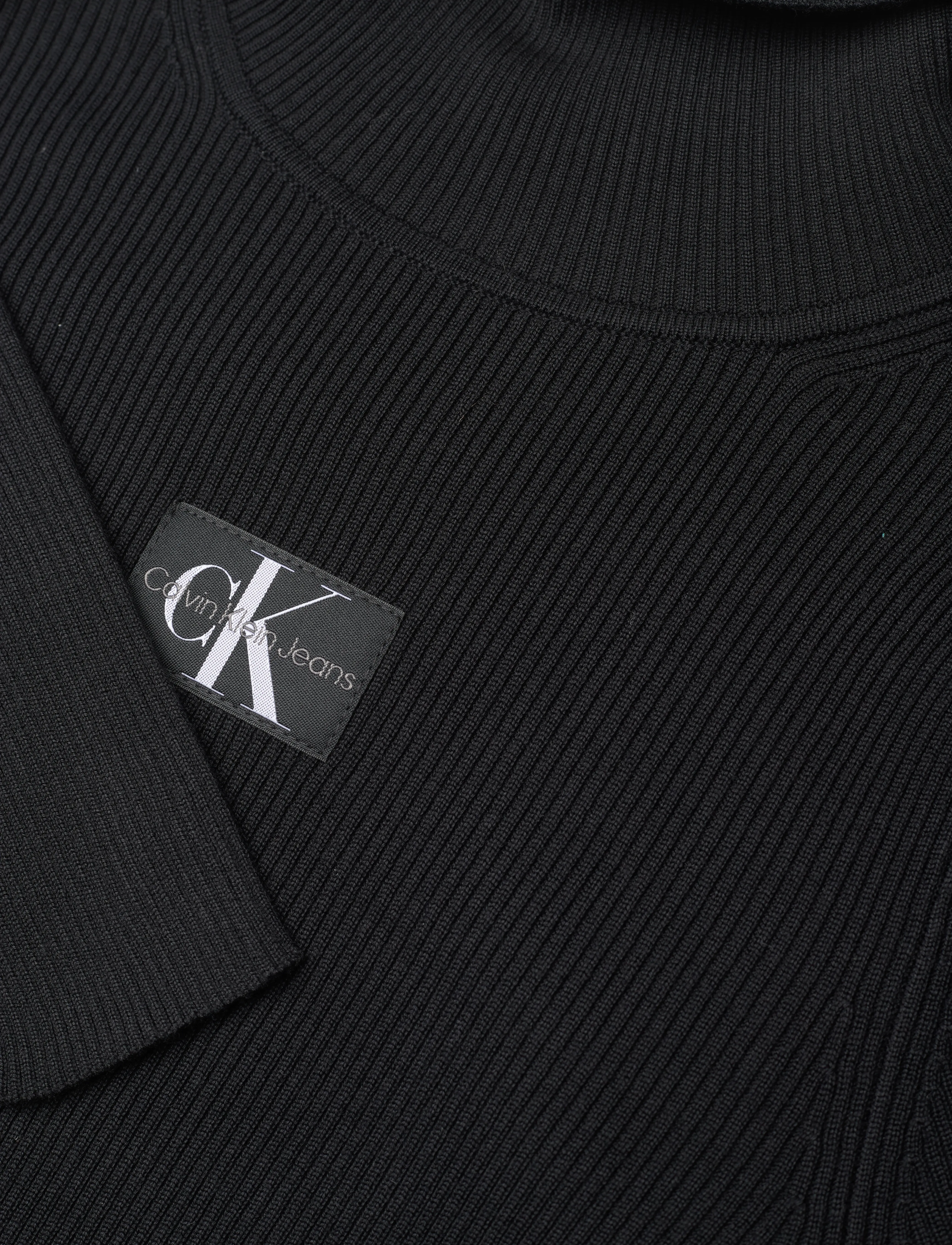 Calvin Klein Jeans - BADGE ROLL NECK SWEATER - ck black - 5