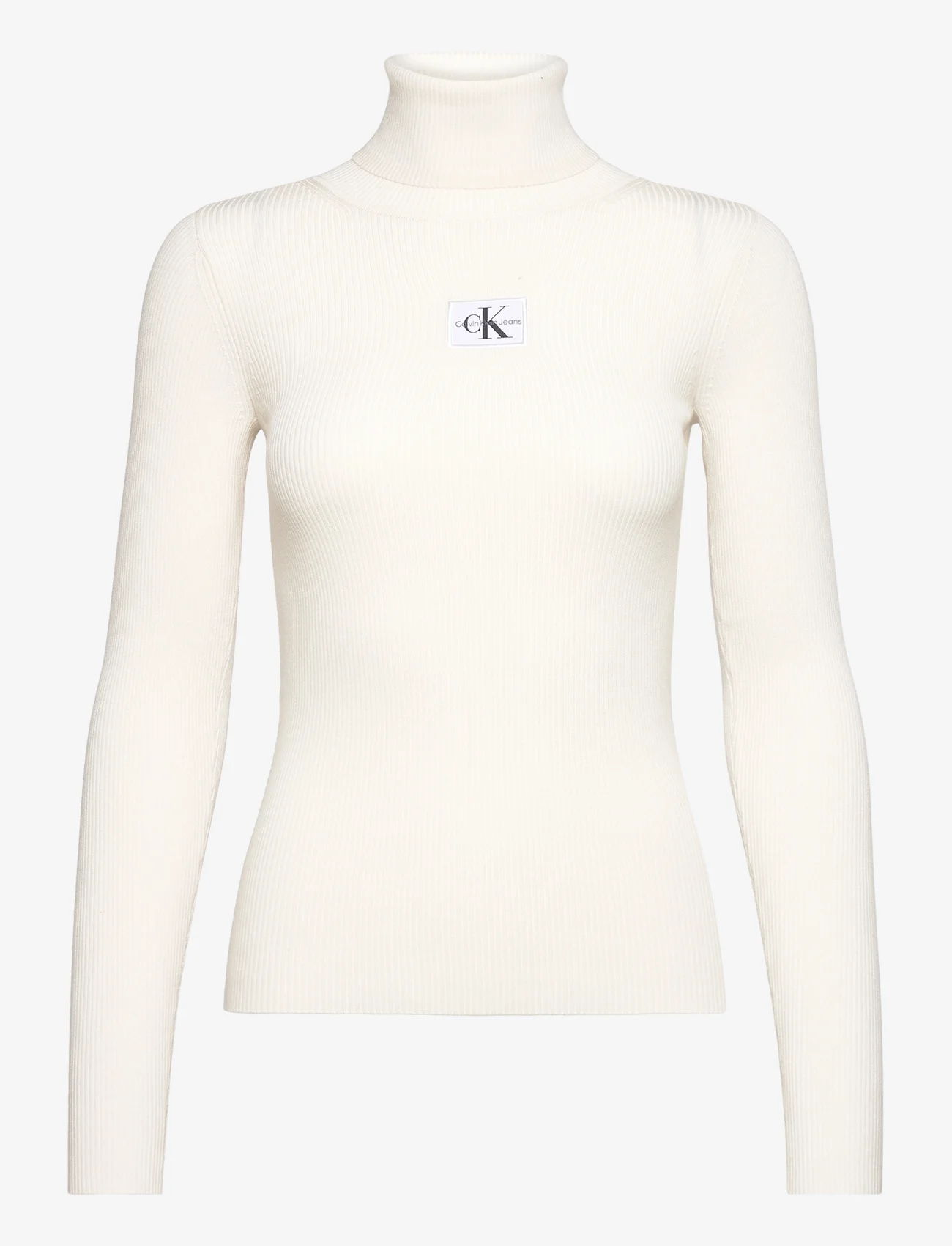 Calvin Klein Jeans - BADGE ROLL NECK SWEATER - poolopaidat - ivory - 0