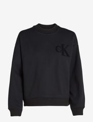 Calvin Klein Jeans - CHENILLE CK CREWNECK - hoodies - ck black - 0