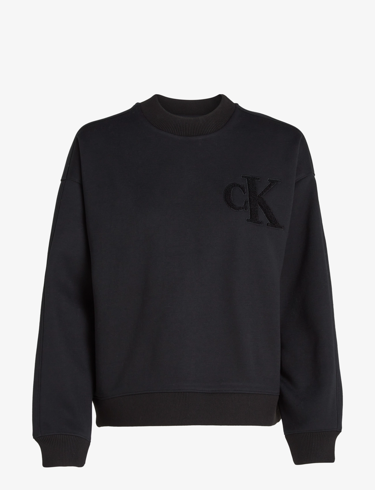 Calvin Klein Jeans - CHENILLE CK CREWNECK - ck black - 0