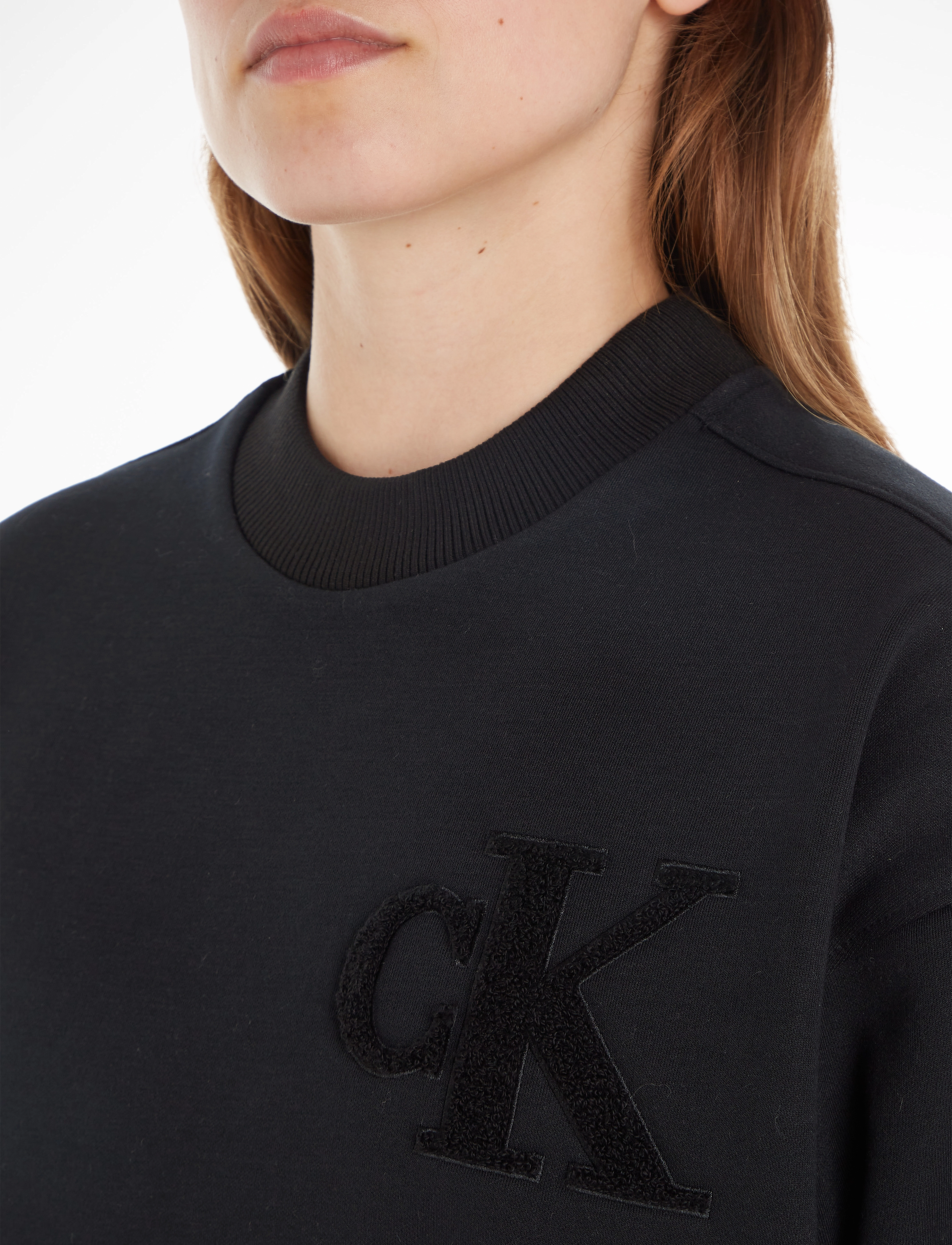 Calvin Klein Jeans - CHENILLE CK CREWNECK - ck black - 3