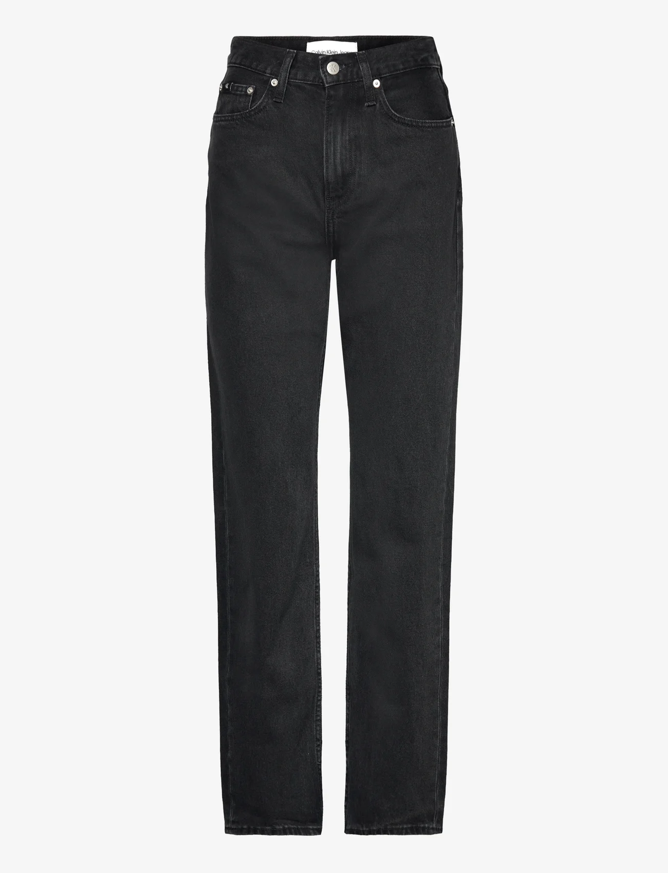 Calvin Klein Jeans - HIGH RISE STRAIGHT - denim black - 0