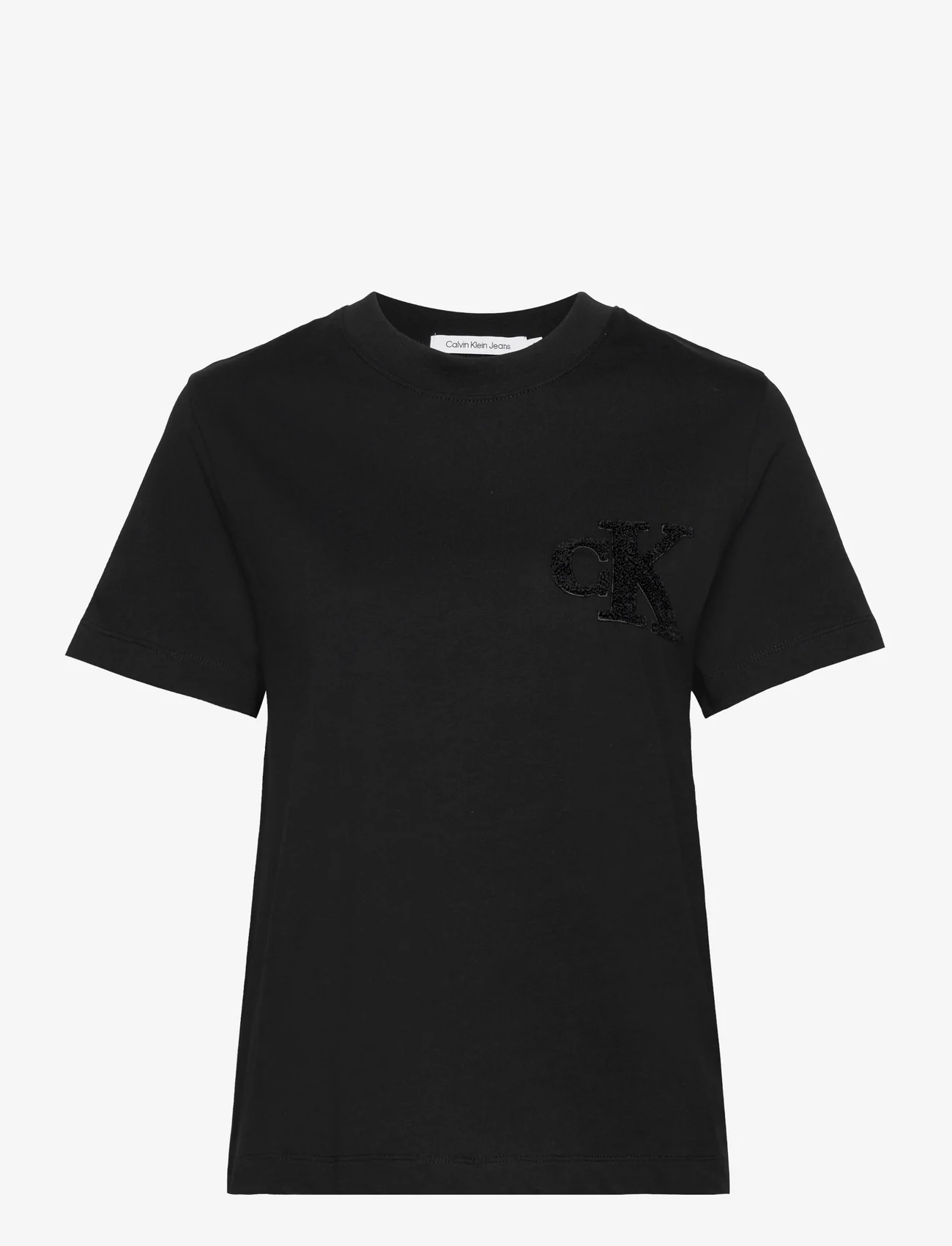 Calvin Klein Jeans - CHENILLE CK RELAXED TEE - t-shirts - ck black - 0