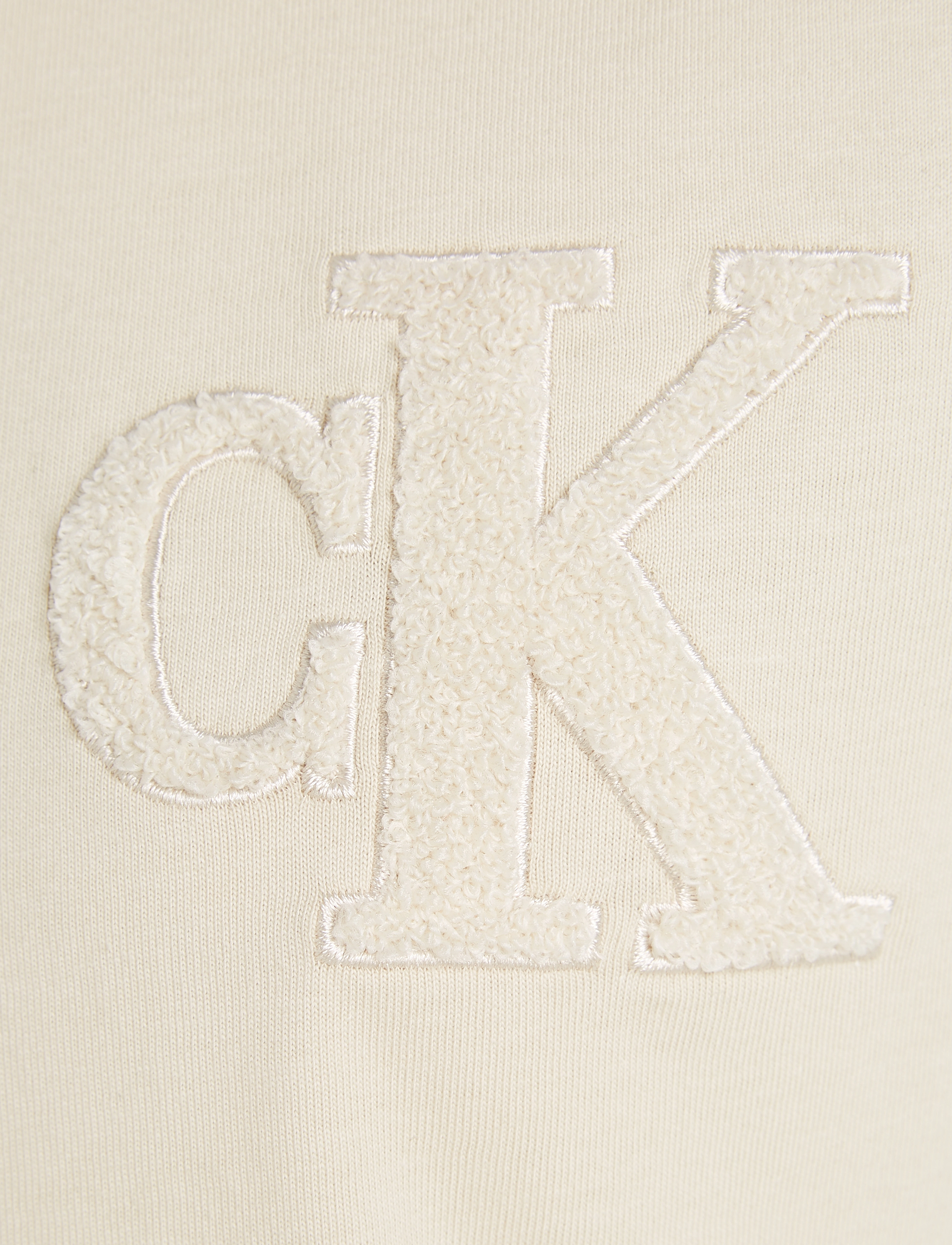 Calvin Klein Jeans - CHENILLE CK RELAXED TEE - eggshell - 5