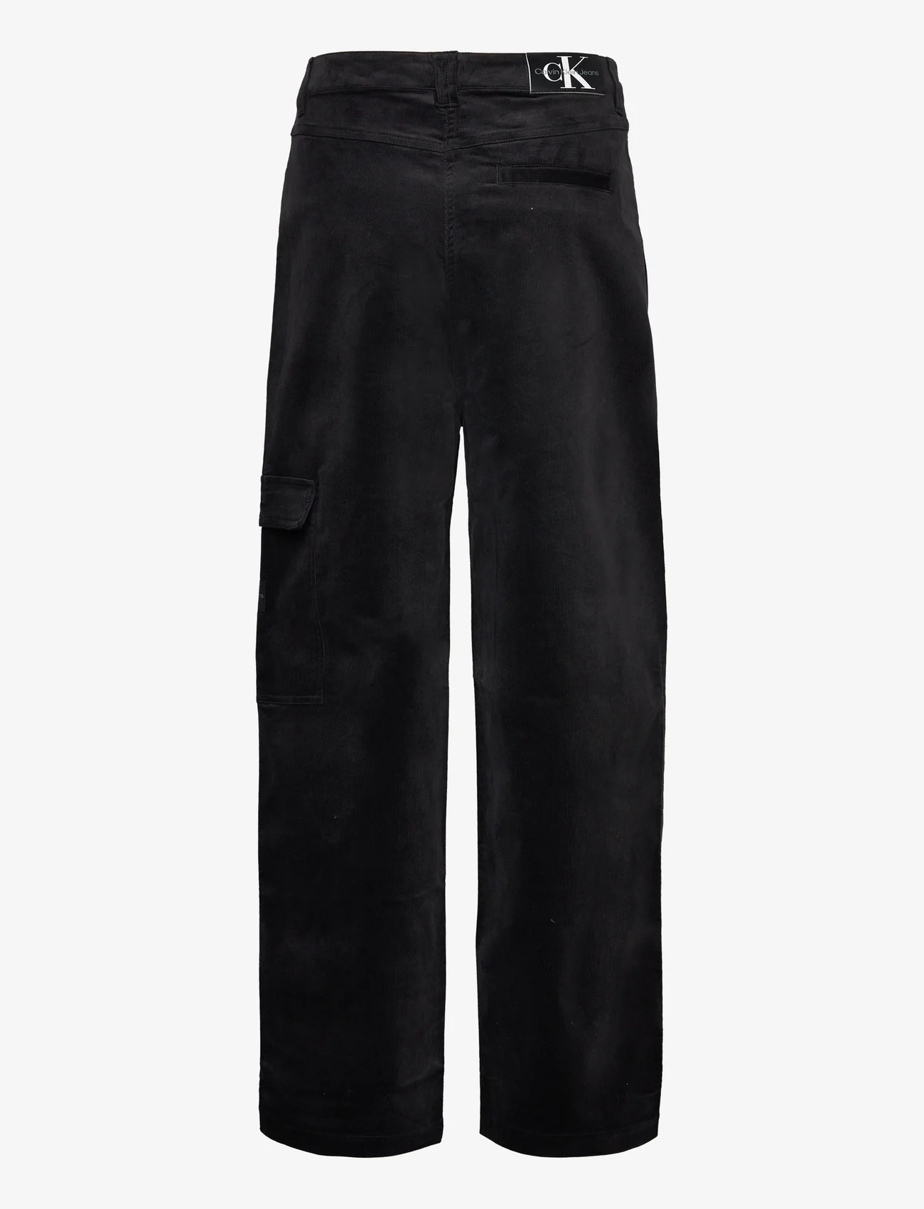 Calvin Klein Jeans - HIGH RISE CORDUROY PANT - cargo pants - ck black - 1