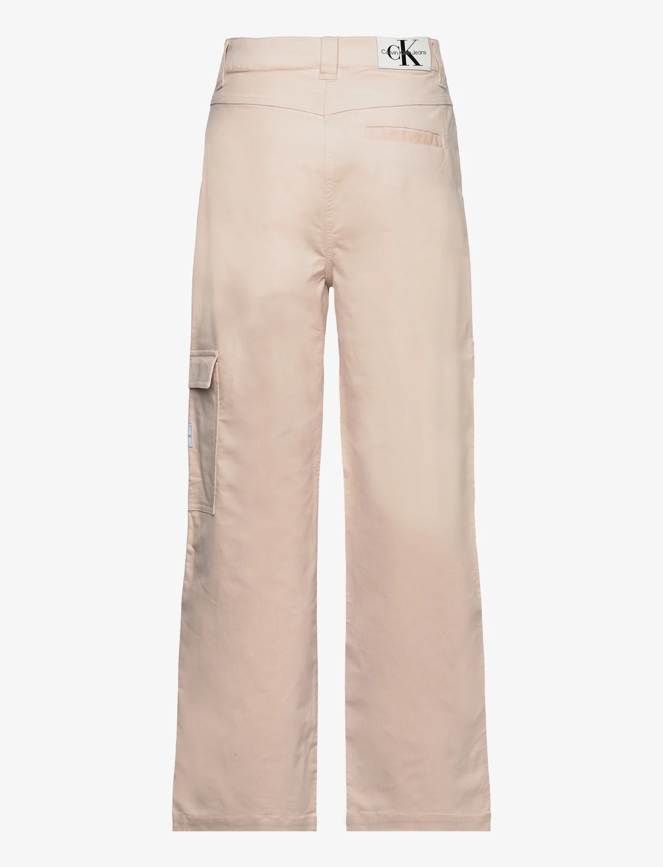 Calvin Klein Jeans - HIGH RISE CORDUROY PANT - spodnie cargo - putty beige - 1