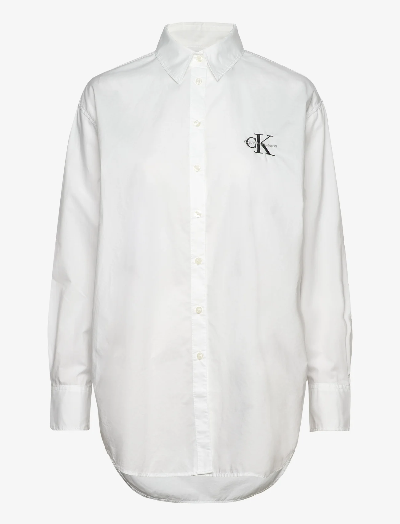 Calvin Klein Jeans - LOOSE MONOLOGO SHIRT - koszule z długimi rękawami - bright white - 0