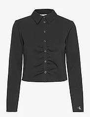 Calvin Klein Jeans - LONG SLEEVE FITTED SHIRT - long-sleeved shirts - ck black - 0