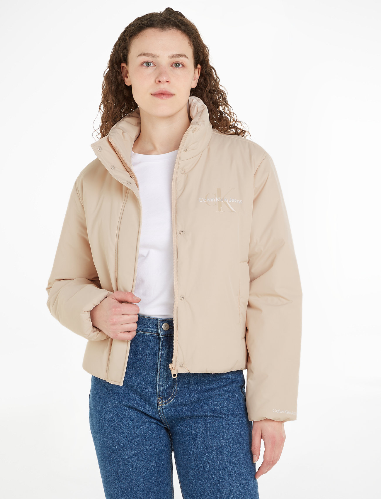 Calvin Klein Jeans - SHORT LIGHTWEIGHT PADDED JACKET - winter jacket - putty beige - 1